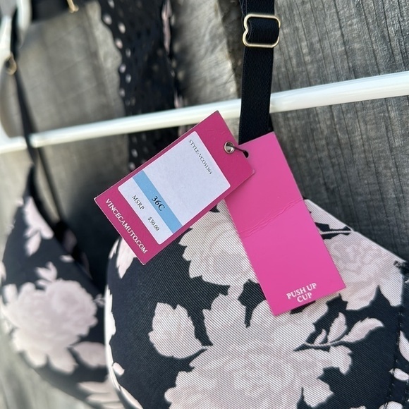 Vince Camuto Push Up Cup Floral Bra 36C NWT - Picture 3 of 9